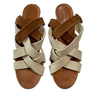 Donald J. Pliner Women's Suede Wraparound Strappy Block Heels Size 9 Shoe Sandal